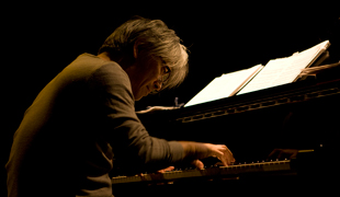 Ryuichi Sakamoto at the piano